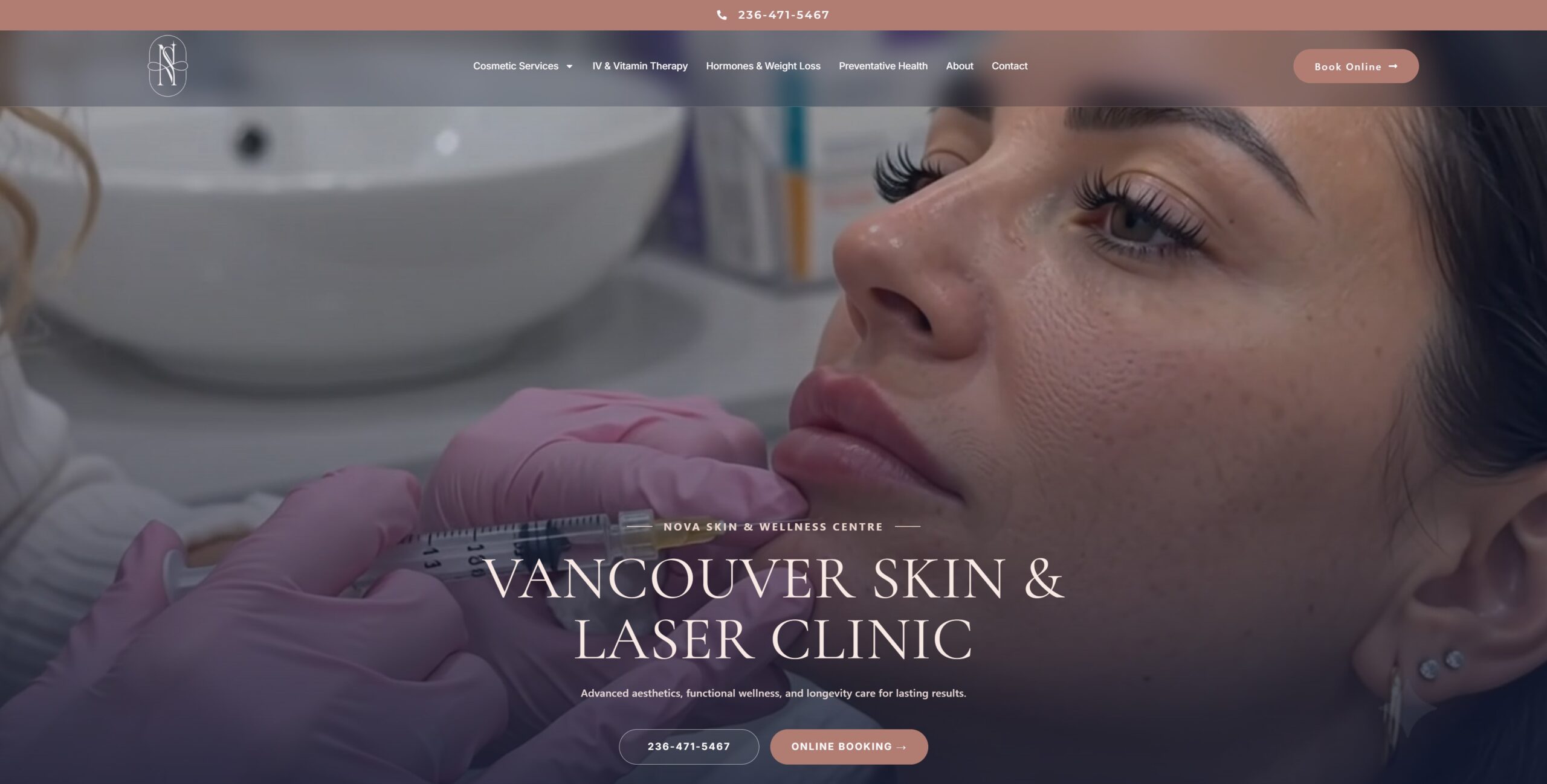 Nova Skin and Wellness Centre website